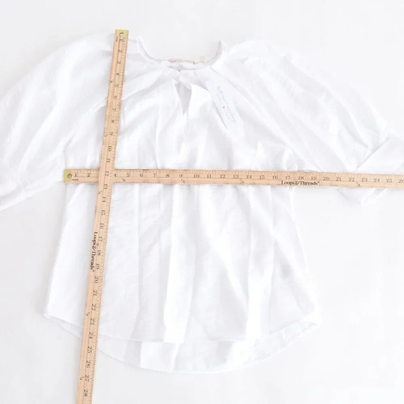 Soft Surroundings White Crusco Pullover Cuffed Sleeves Shirt Boho Romantic S - Picture 4 of 10